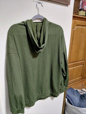 Women's Olive Green Hooded Sweater